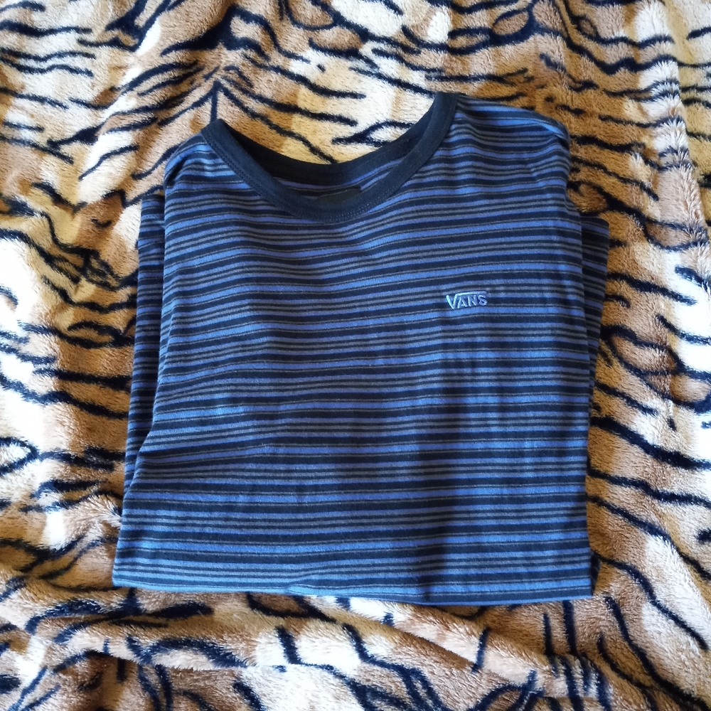 VANS blue stripe long sleeve